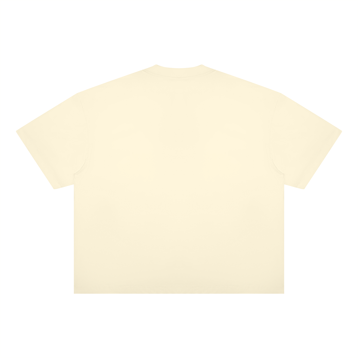Unisex Oversized Boxy Cotton Blend T-Shirt in apricot, alternate angle