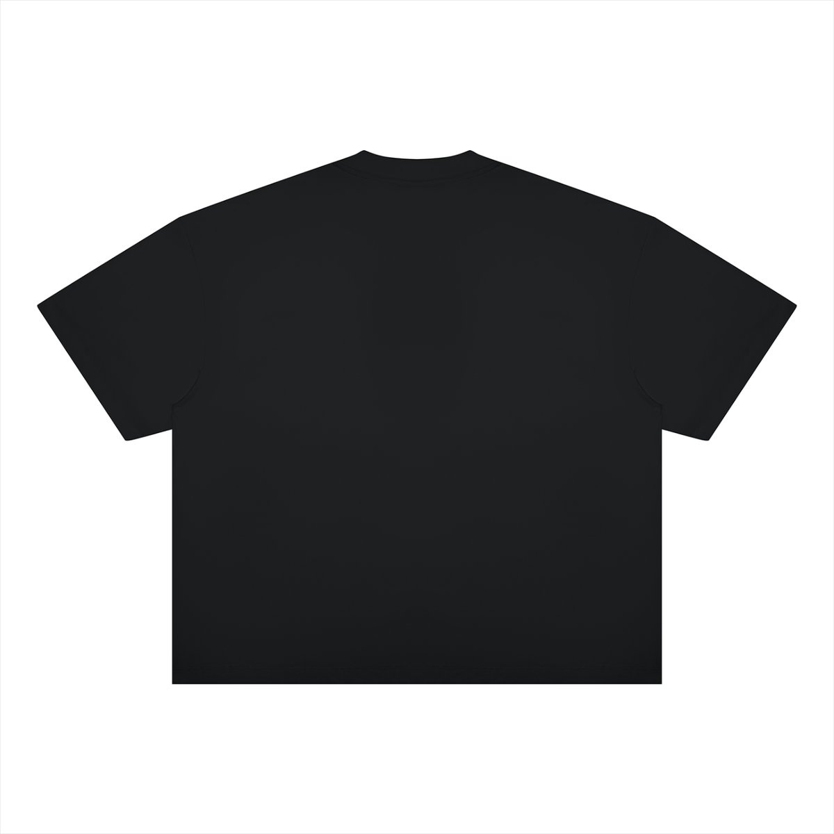 Unisex Oversized Boxy Cotton Blend T-Shirt in black, alternate angle