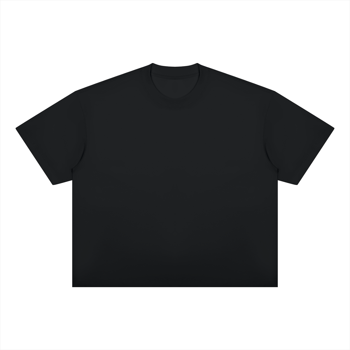 Unisex Oversized Boxy Cotton Blend T-Shirt in black