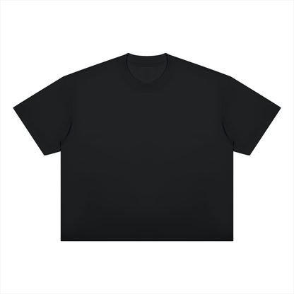 Unisex Oversized Boxy Cotton Blend T-Shirt in black