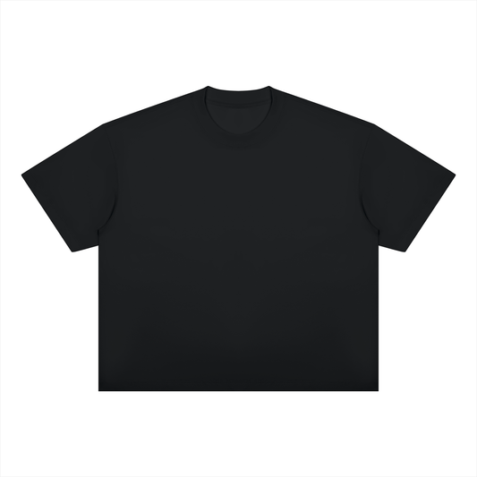 Unisex Oversized Boxy Cotton Blend T-Shirt in black