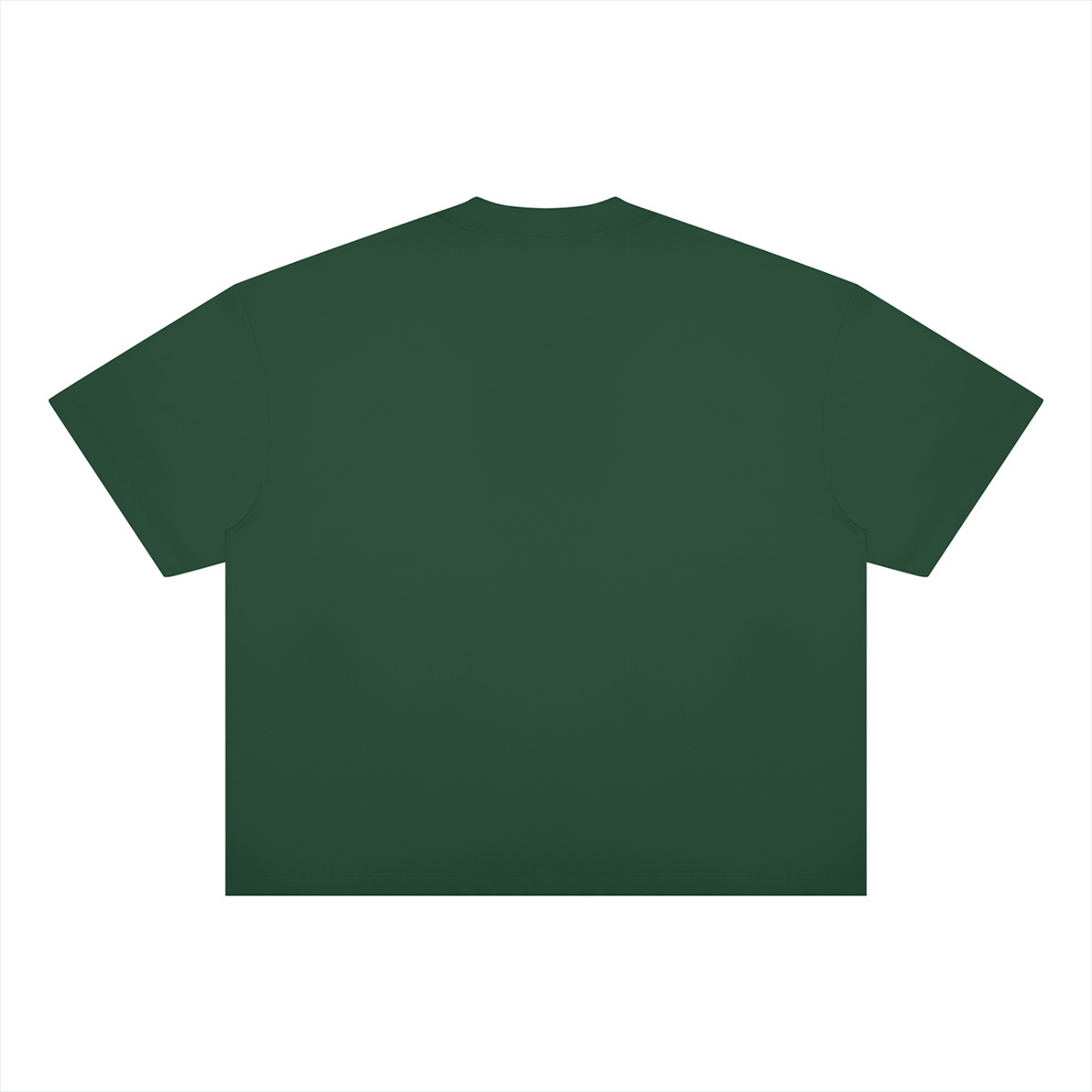 Unisex Oversized Boxy Cotton Blend T-Shirt in blackish green, alternate angle