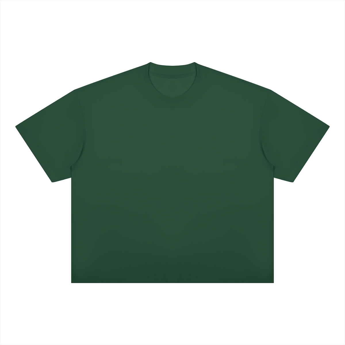 Unisex Oversized Boxy Cotton Blend T-Shirt in blackish green
