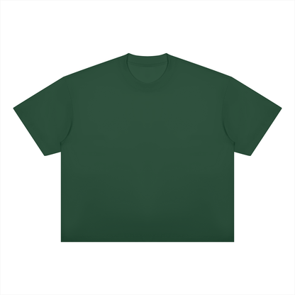 Unisex Oversized Boxy Cotton Blend T-Shirt in blackish green