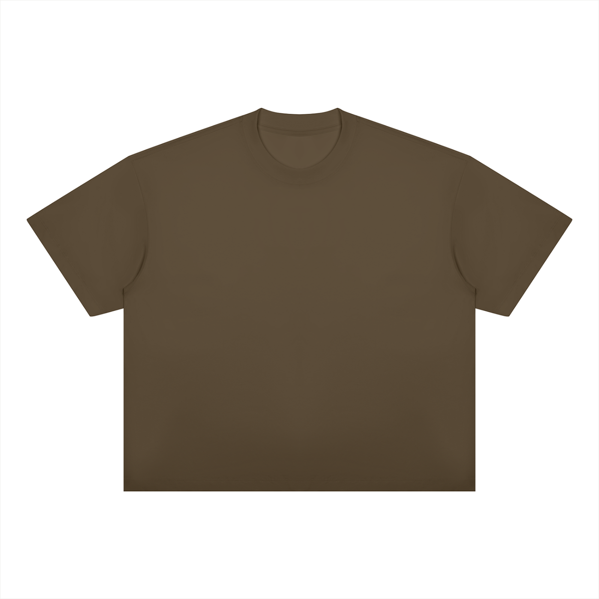 Unisex Oversized Boxy Cotton Blend T-Shirt in coffee