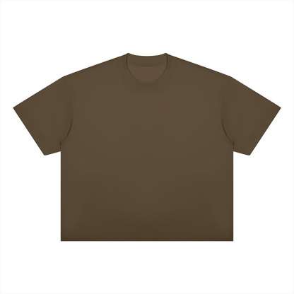 Unisex Oversized Boxy Cotton Blend T-Shirt in coffee