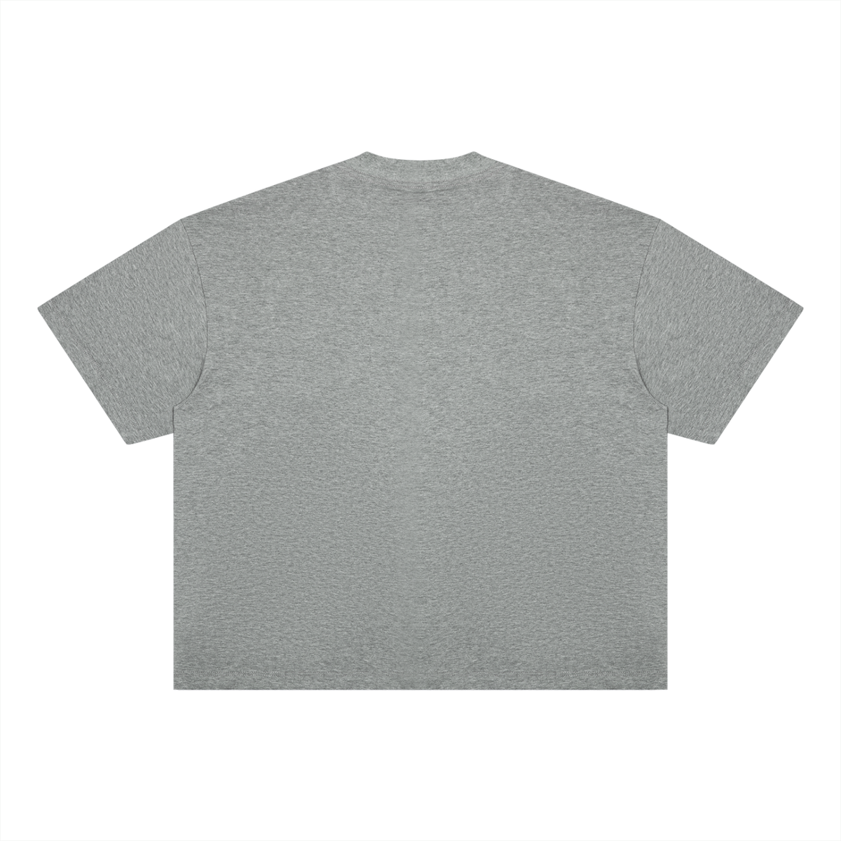 Unisex Oversized Boxy Cotton Blend T-Shirt in flower gray, alternate angle