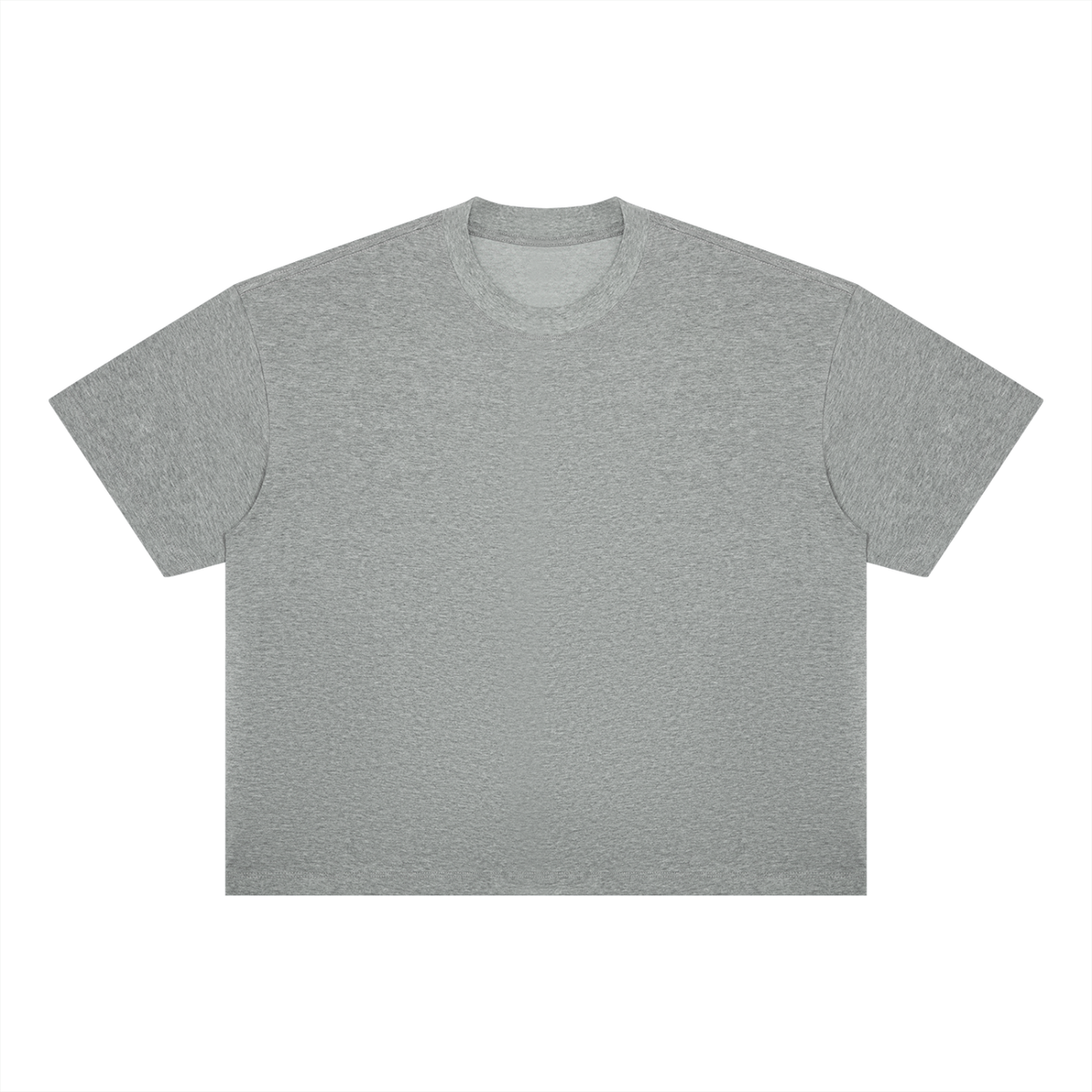 Unisex Oversized Boxy Cotton Blend T-Shirt in flower gray