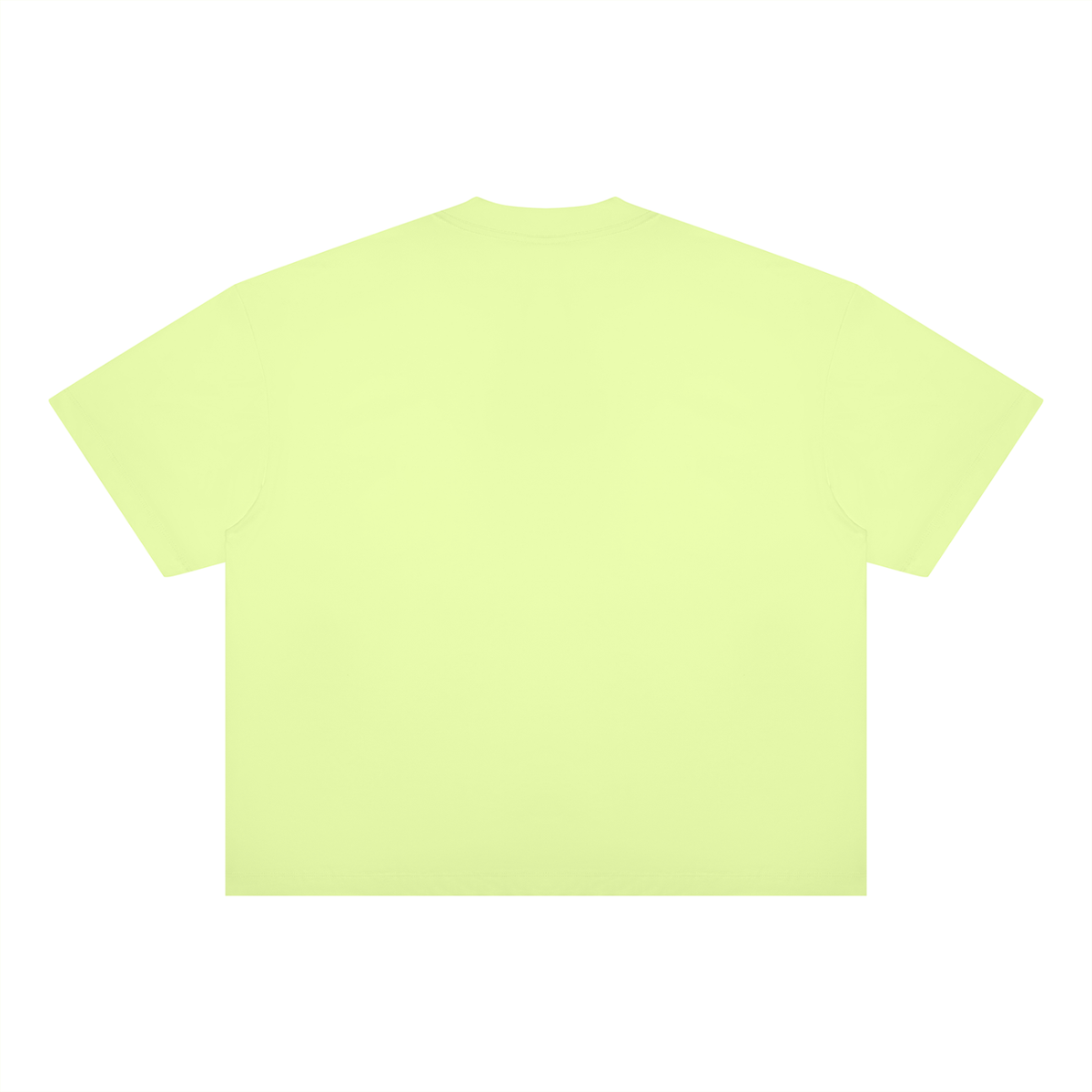 Unisex Oversized Boxy Cotton Blend T-Shirt in light green, alternate angle