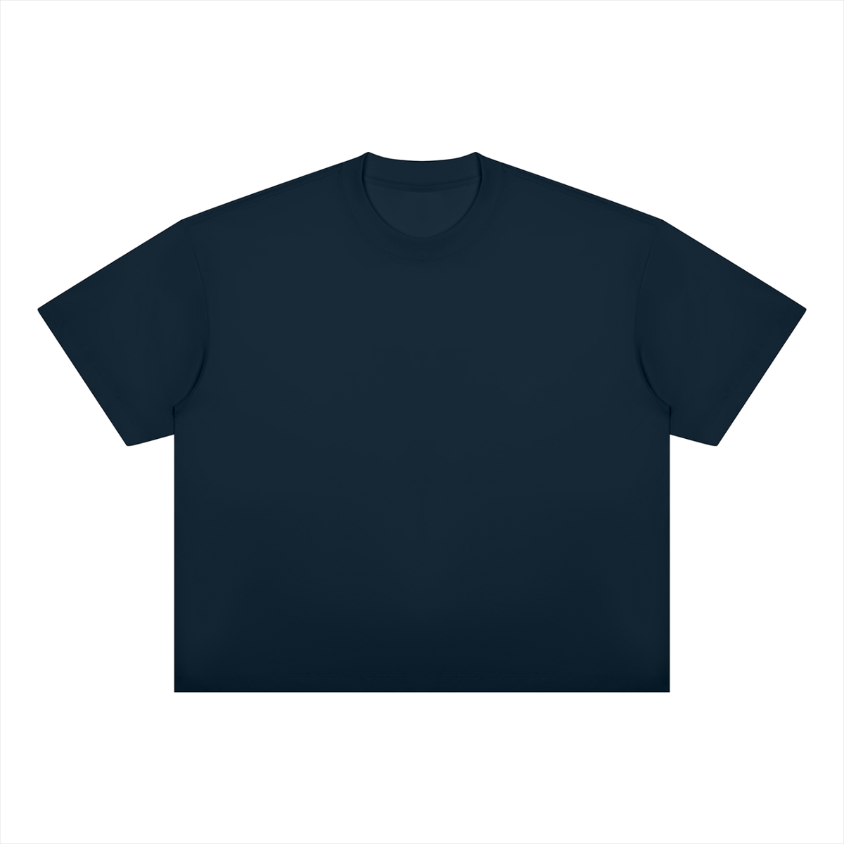 Unisex Oversized Boxy Cotton Blend T-Shirt in navy blue