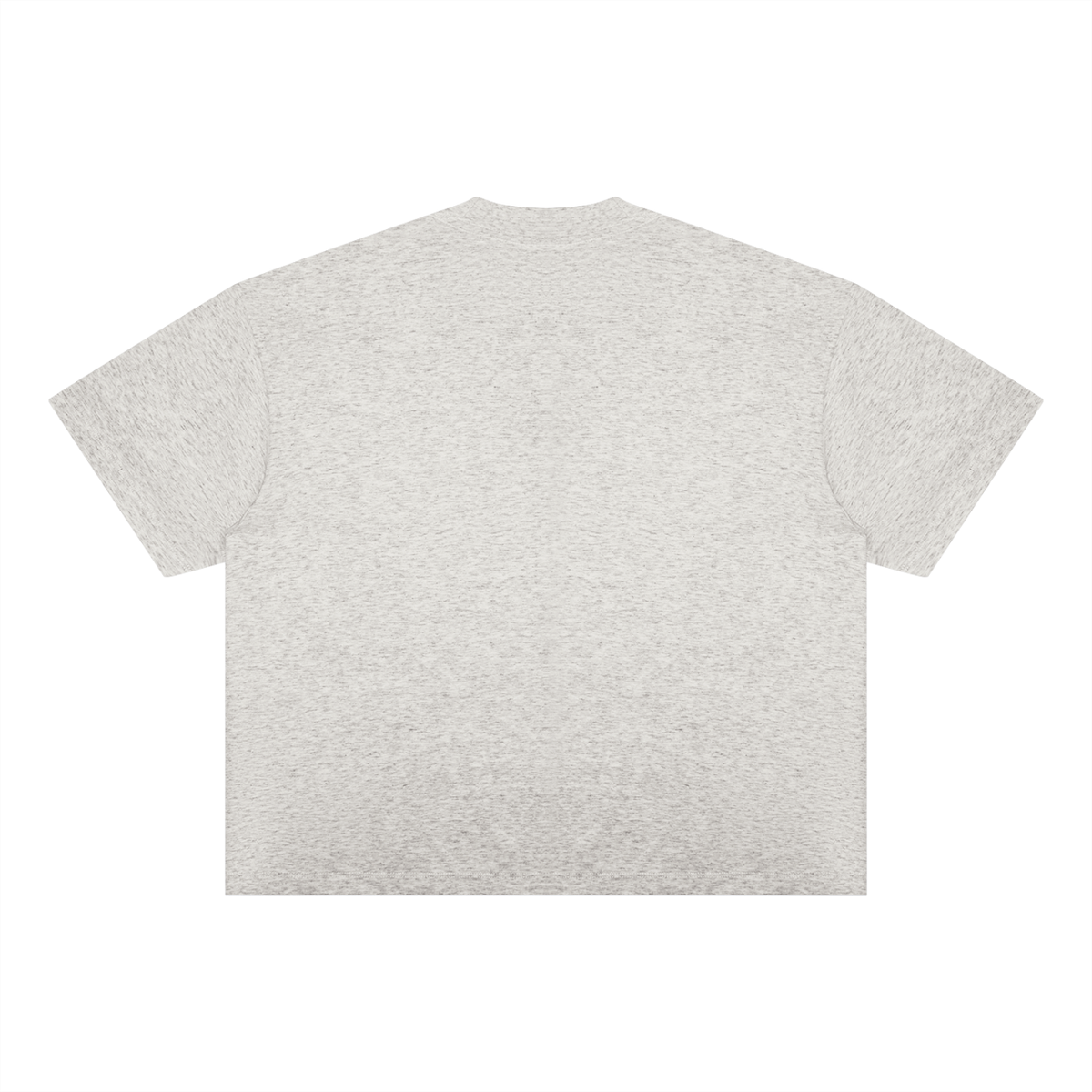 Unisex Oversized Boxy Cotton Blend T-Shirt in oat gray, alternate angle