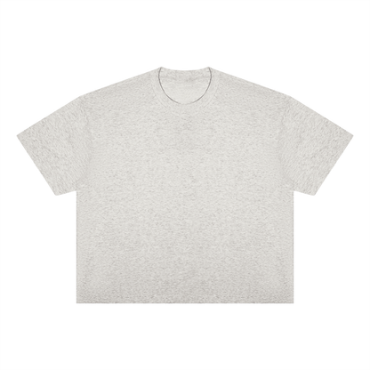 Unisex Oversized Boxy Cotton Blend T-Shirt in oat gray