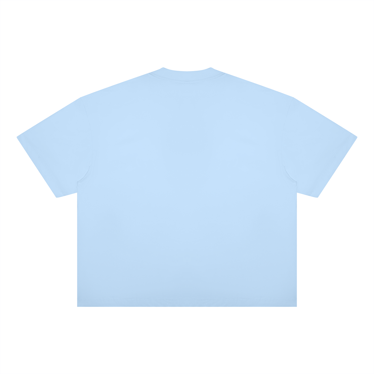 Unisex Oversized Boxy Cotton Blend T-Shirt in sky blue, alternate angle
