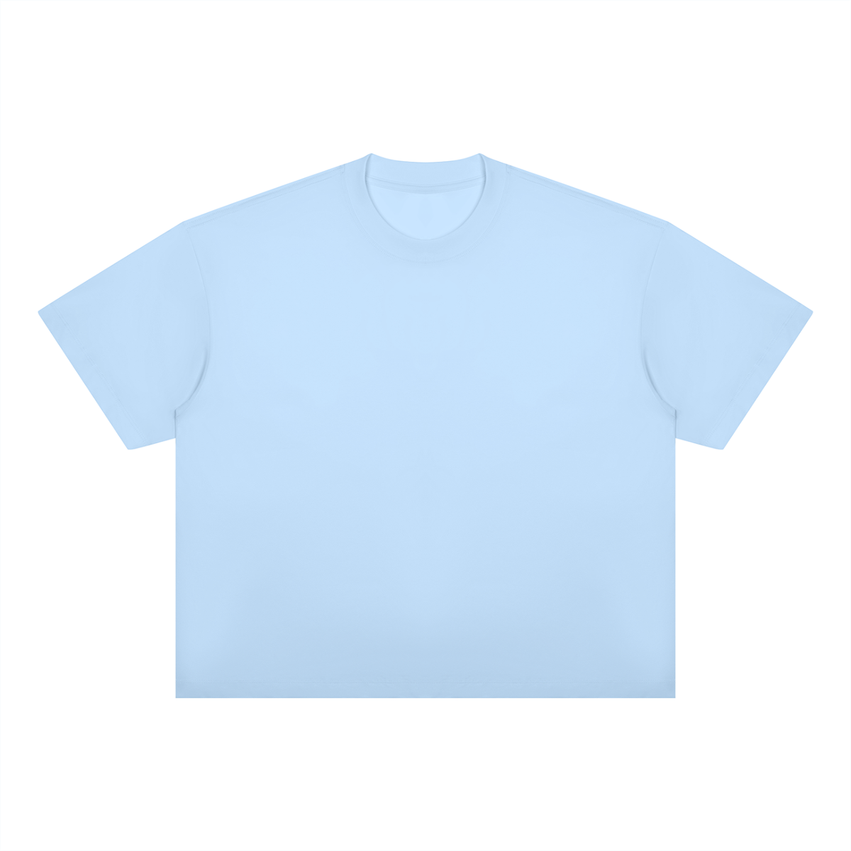 Unisex Oversized Boxy Cotton Blend T-Shirt in sky blue
