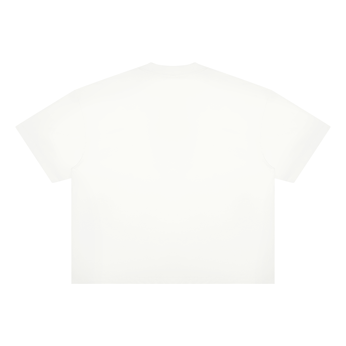Unisex Oversized Boxy Cotton Blend T-Shirt in white, alternate angle
