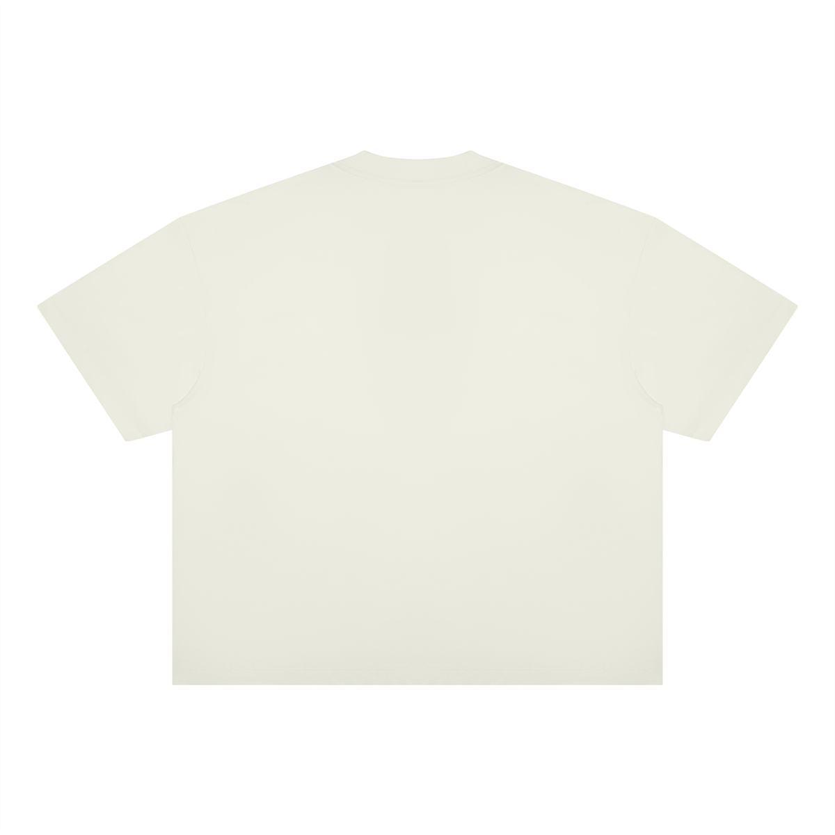 Unisex Oversized Boxy Cotton Blend T-Shirt in white gray, alternate angle