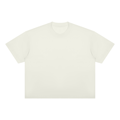 Unisex Oversized Boxy Cotton Blend T-Shirt in white gray