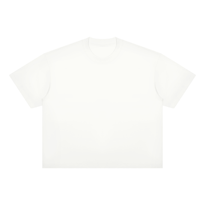 Unisex Oversized Boxy Cotton Blend T-Shirt in white