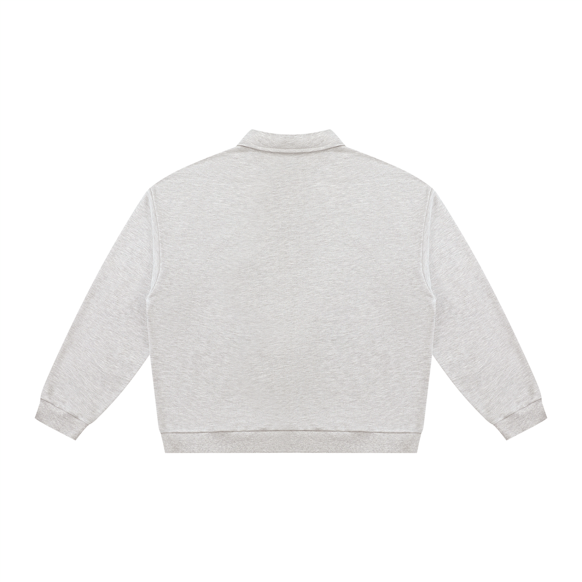 Unisex Oversized Collared Sweatshirt in flower gray, alternate angle