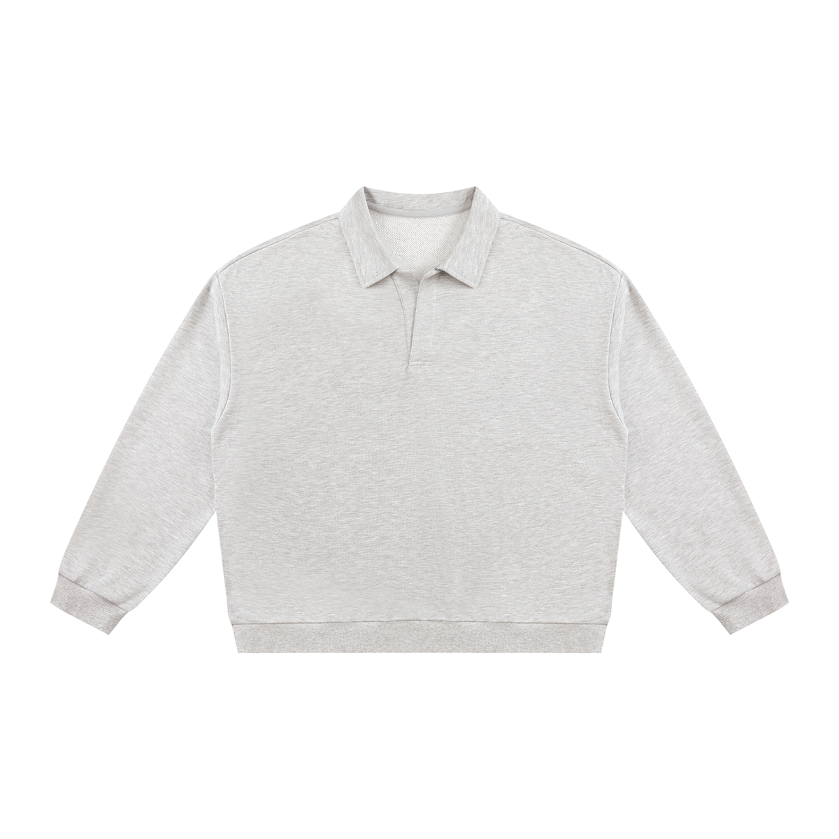 Unisex Oversized Collared Sweatshirt in flower gray