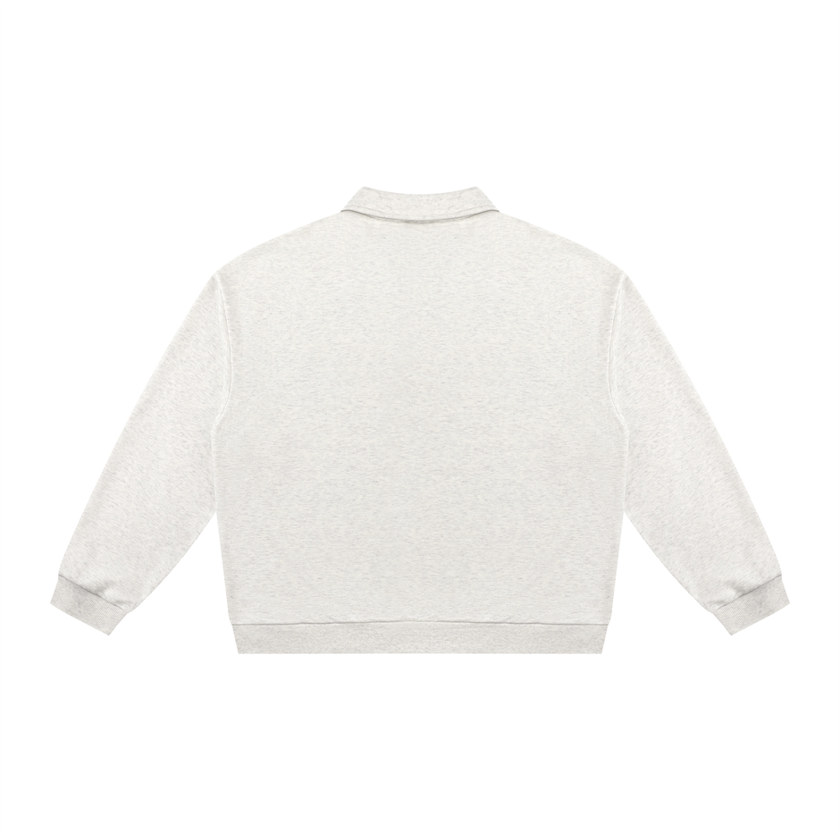 Unisex Oversized Collared Sweatshirt in oat gray, alternate angle