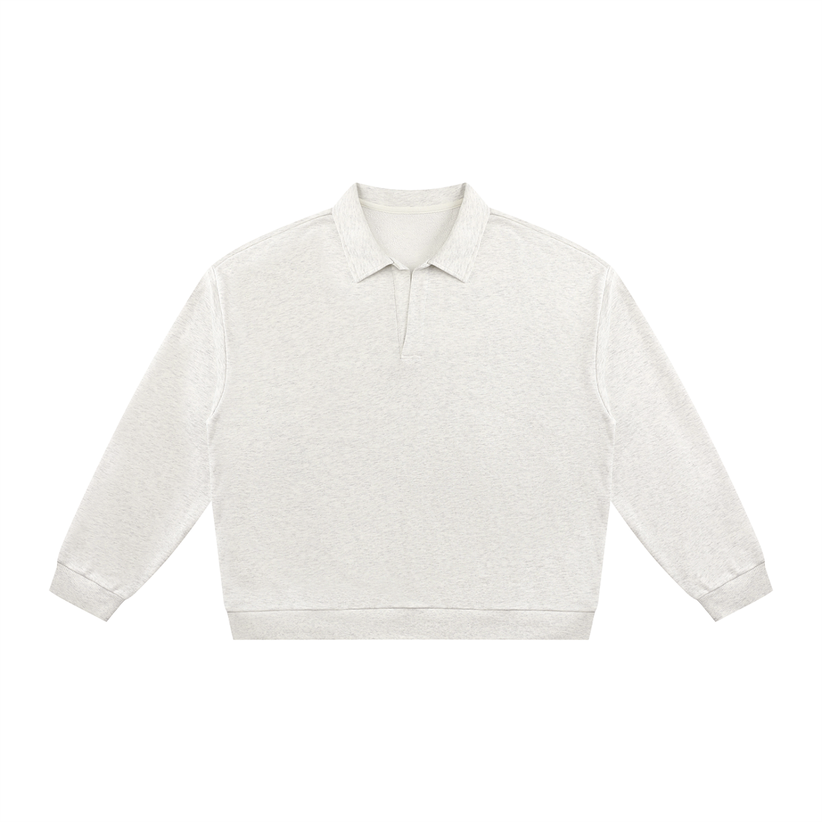Unisex Oversized Collared Sweatshirt in oat gray