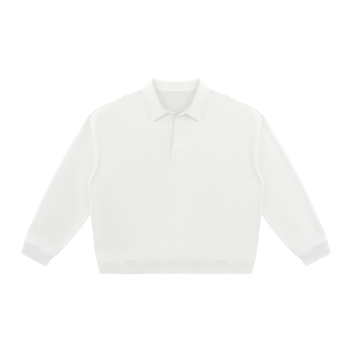 Unisex Oversized Collared Sweatshirt in white