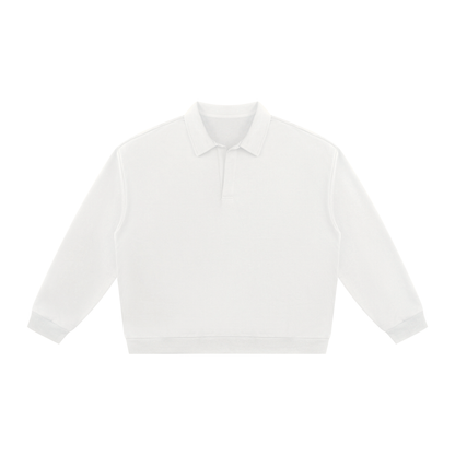 Unisex Oversized Collared Sweatshirt in white