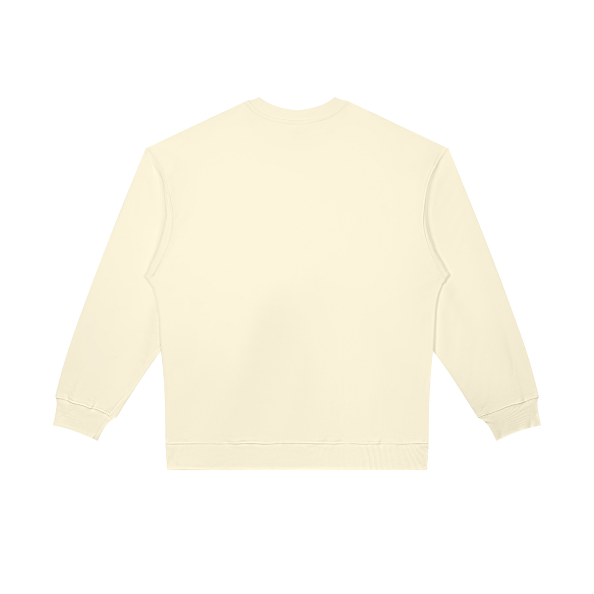 Unisex Oversized Crewneck Sweatshirt in apricot, alternate angle