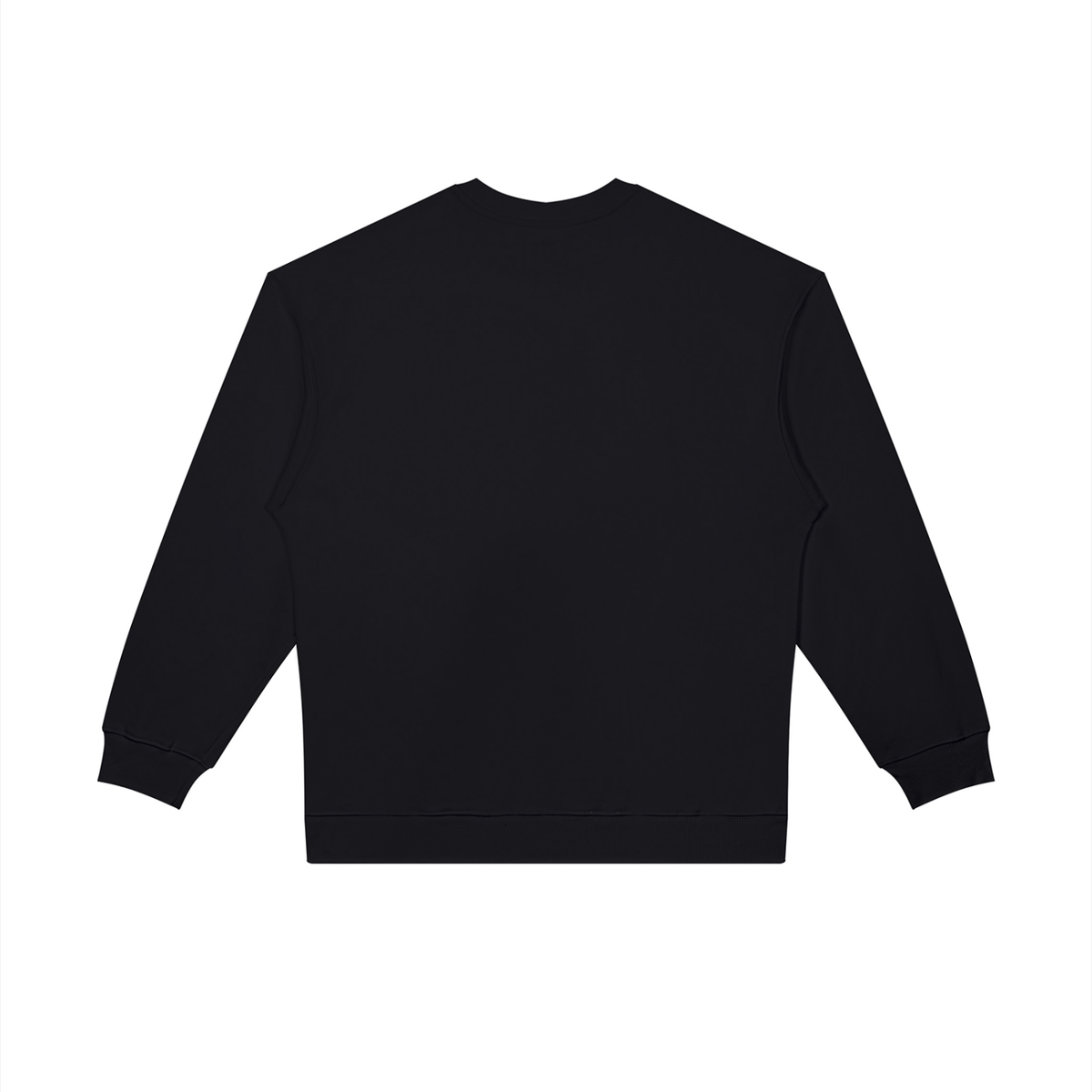 Unisex Oversized Crewneck Sweatshirt in black, alternate angle