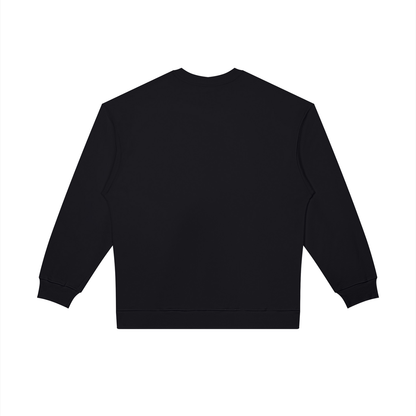 Unisex Oversized Crewneck Sweatshirt in black, alternate angle