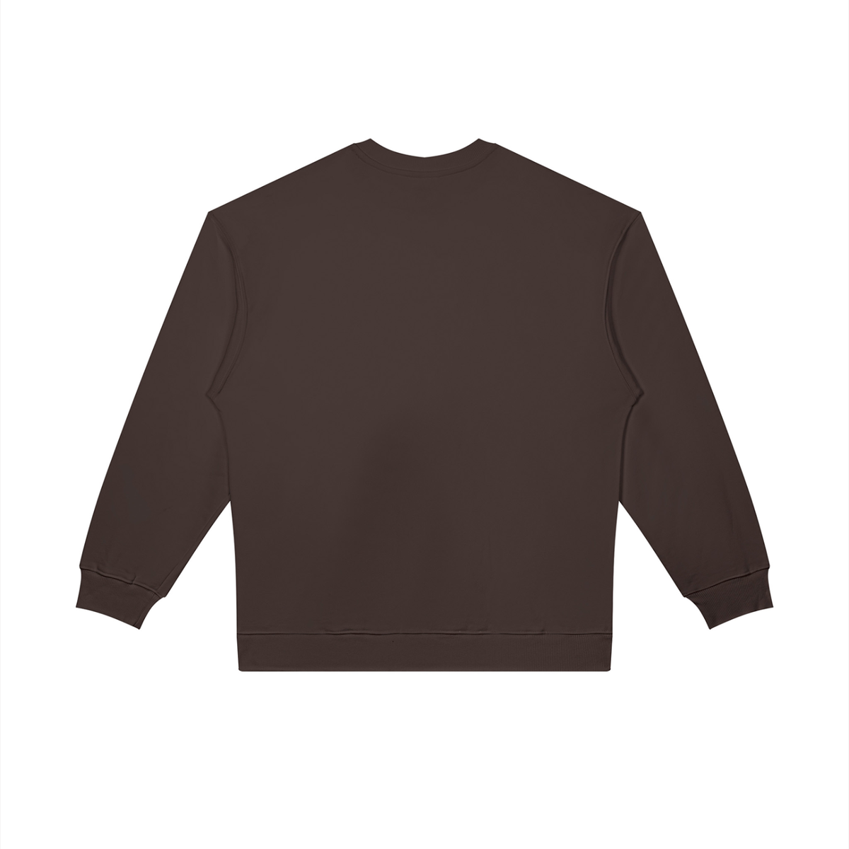 Unisex Oversized Crewneck Sweatshirt in dark brown, alternate angle