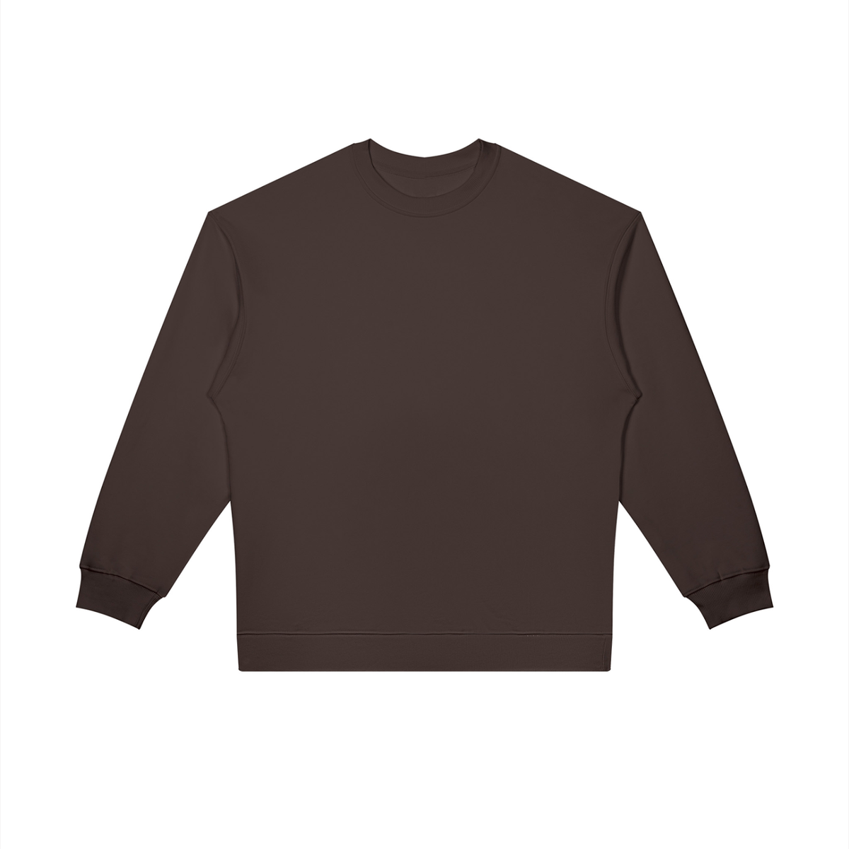 Unisex Oversized Crewneck Sweatshirt in dark brown