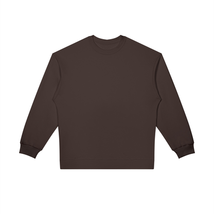Unisex Oversized Crewneck Sweatshirt in dark brown