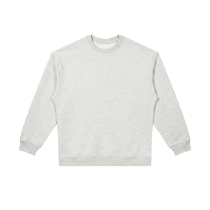 Unisex Oversized Crewneck Sweatshirt in flower gray