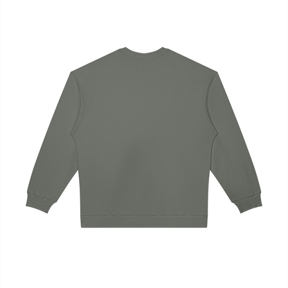 Unisex Oversized Crewneck Sweatshirt in gray, alternate angle