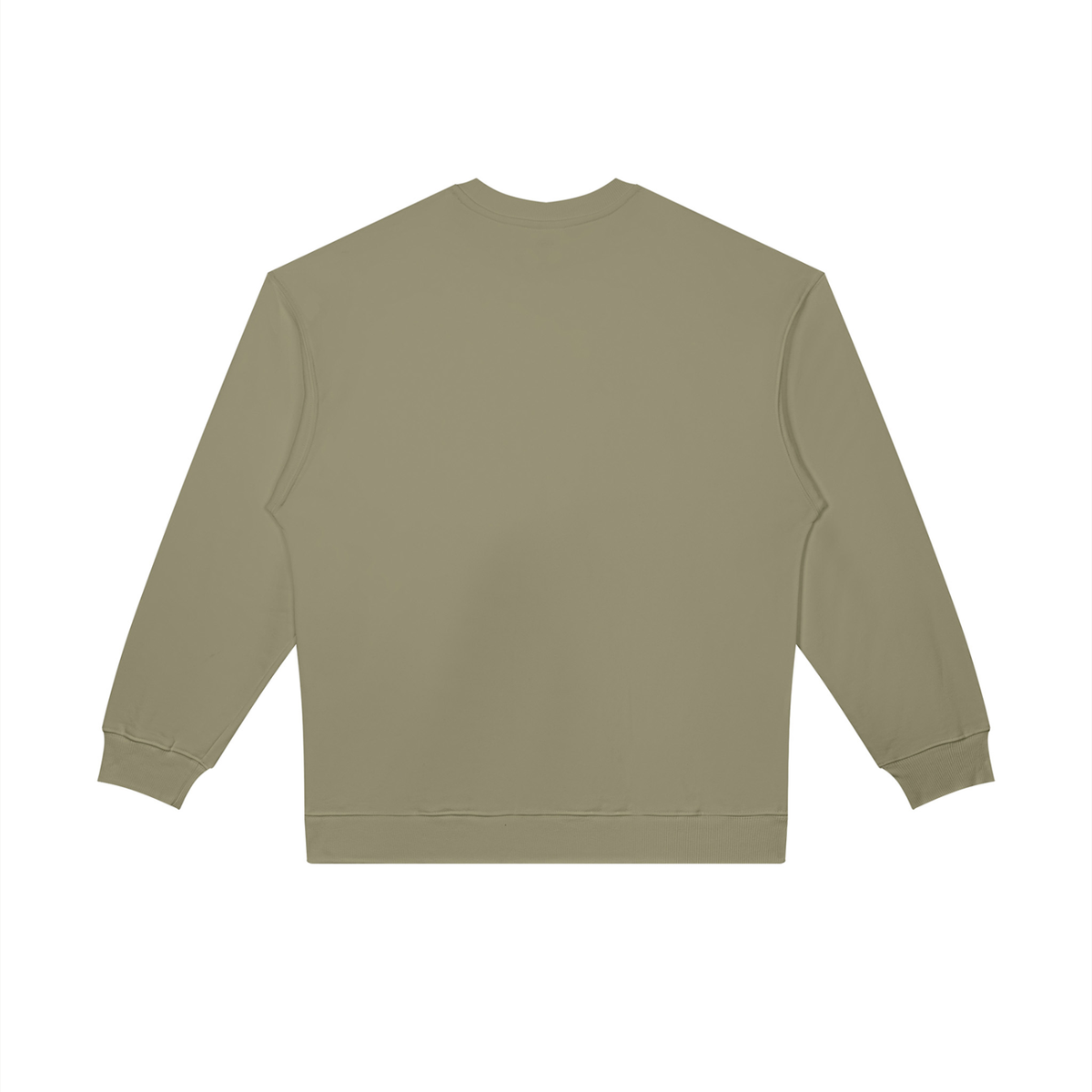 Unisex Oversized Crewneck Sweatshirt in gray green, alternate angle