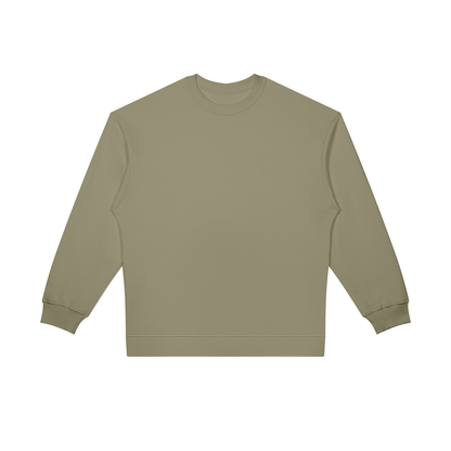 Unisex Oversized Crewneck Sweatshirt in gray green