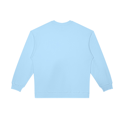 Unisex Oversized Crewneck Sweatshirt in light blue, alternate angle