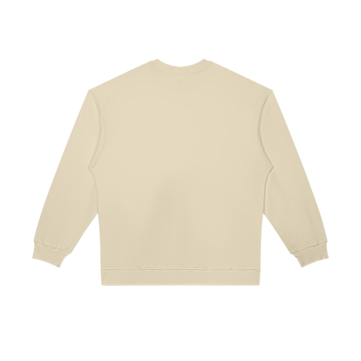 Unisex Oversized Crewneck Sweatshirt in light camel, alternate angle