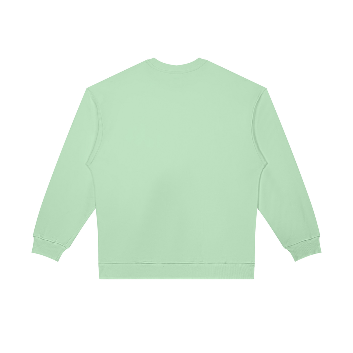 Unisex Oversized Crewneck Sweatshirt in light green, alternate angle