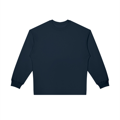 Unisex Oversized Crewneck Sweatshirt in navy blue