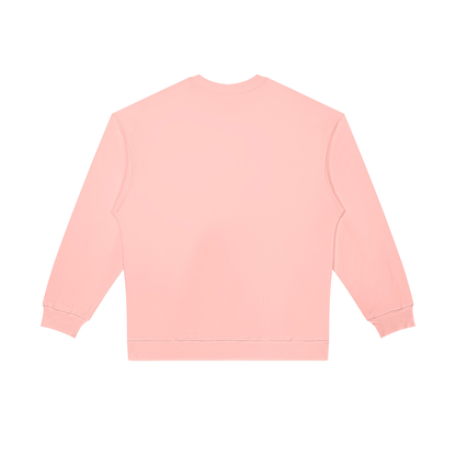 Unisex Oversized Crewneck Sweatshirt in pink, alternate angle