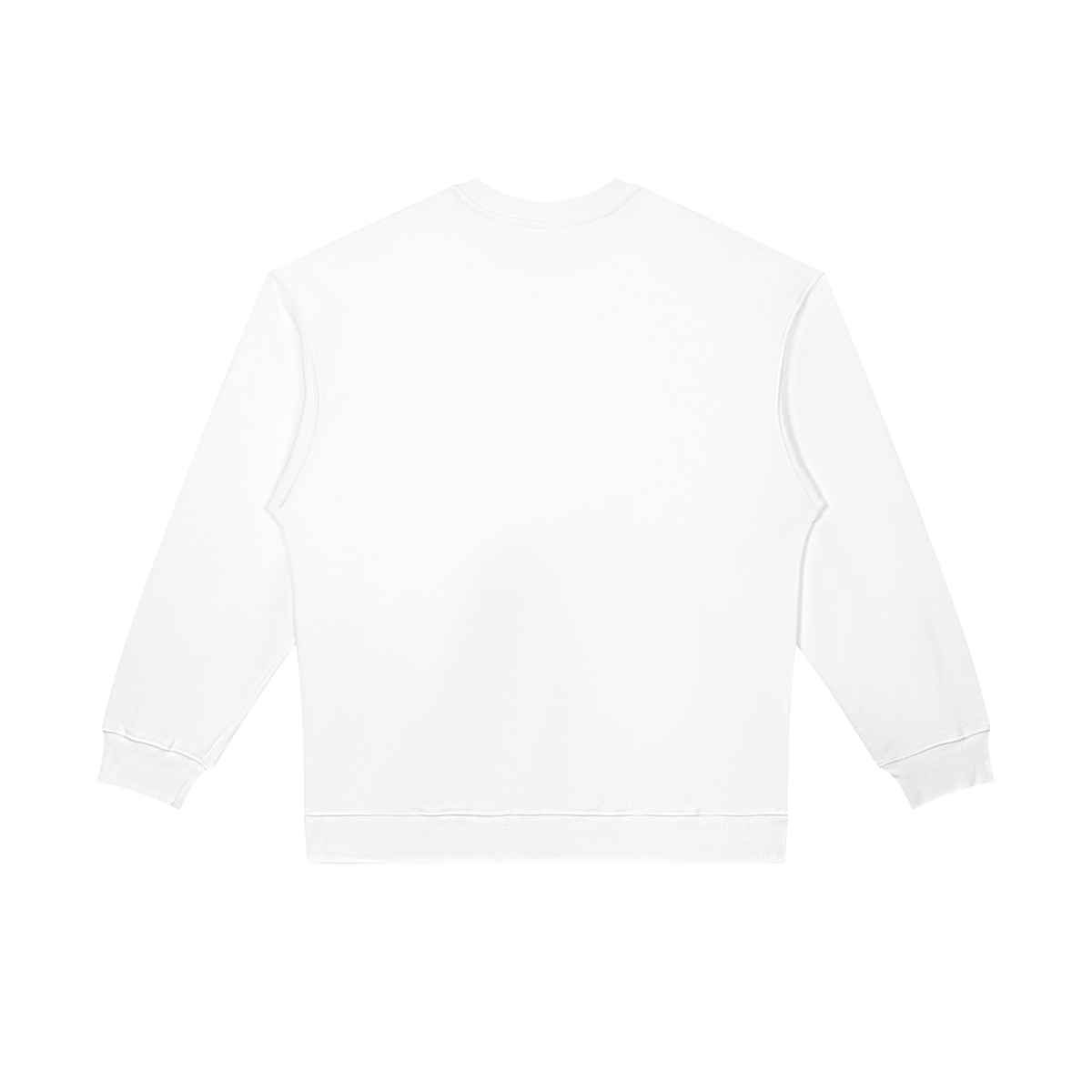 Unisex Oversized Crewneck Sweatshirt in white, alternate angle