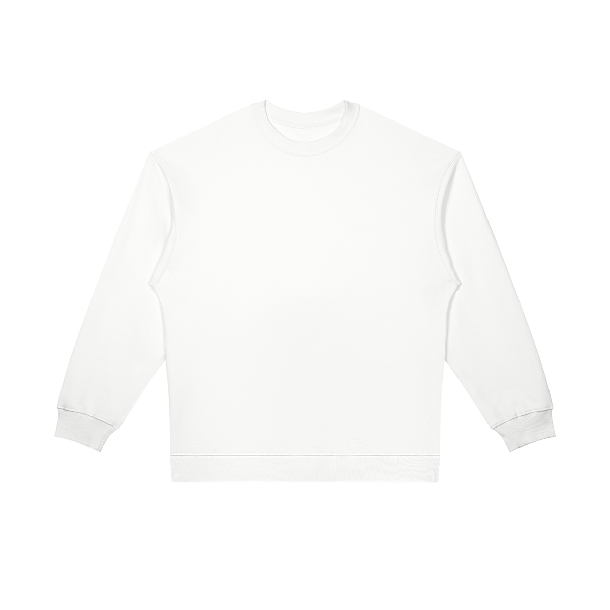 Unisex Oversized Crewneck Sweatshirt in white