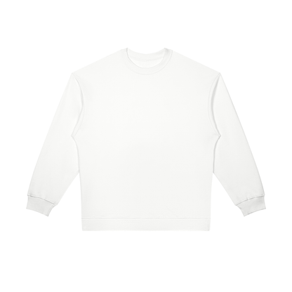 Unisex Oversized Crewneck Sweatshirt in white