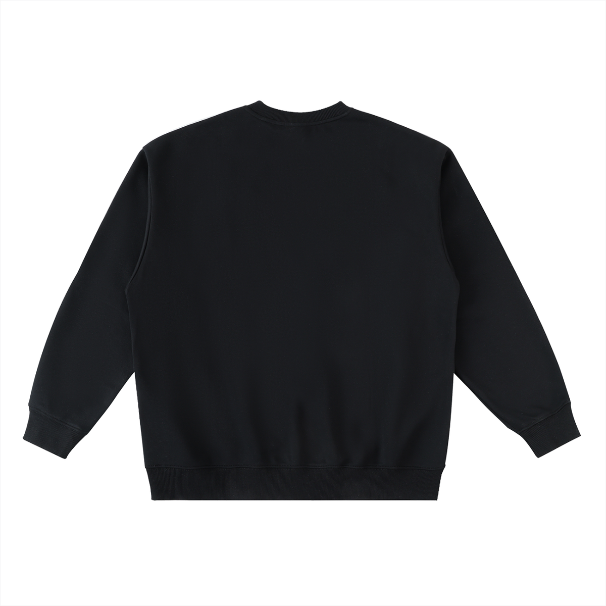 Unisex Oversized Crewneck Taped Sweatshirt in black, alternate angle