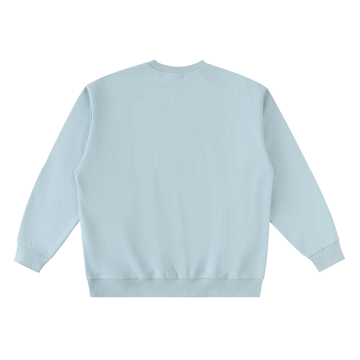 Unisex Oversized Crewneck Taped Sweatshirt in light blue, alternate angle