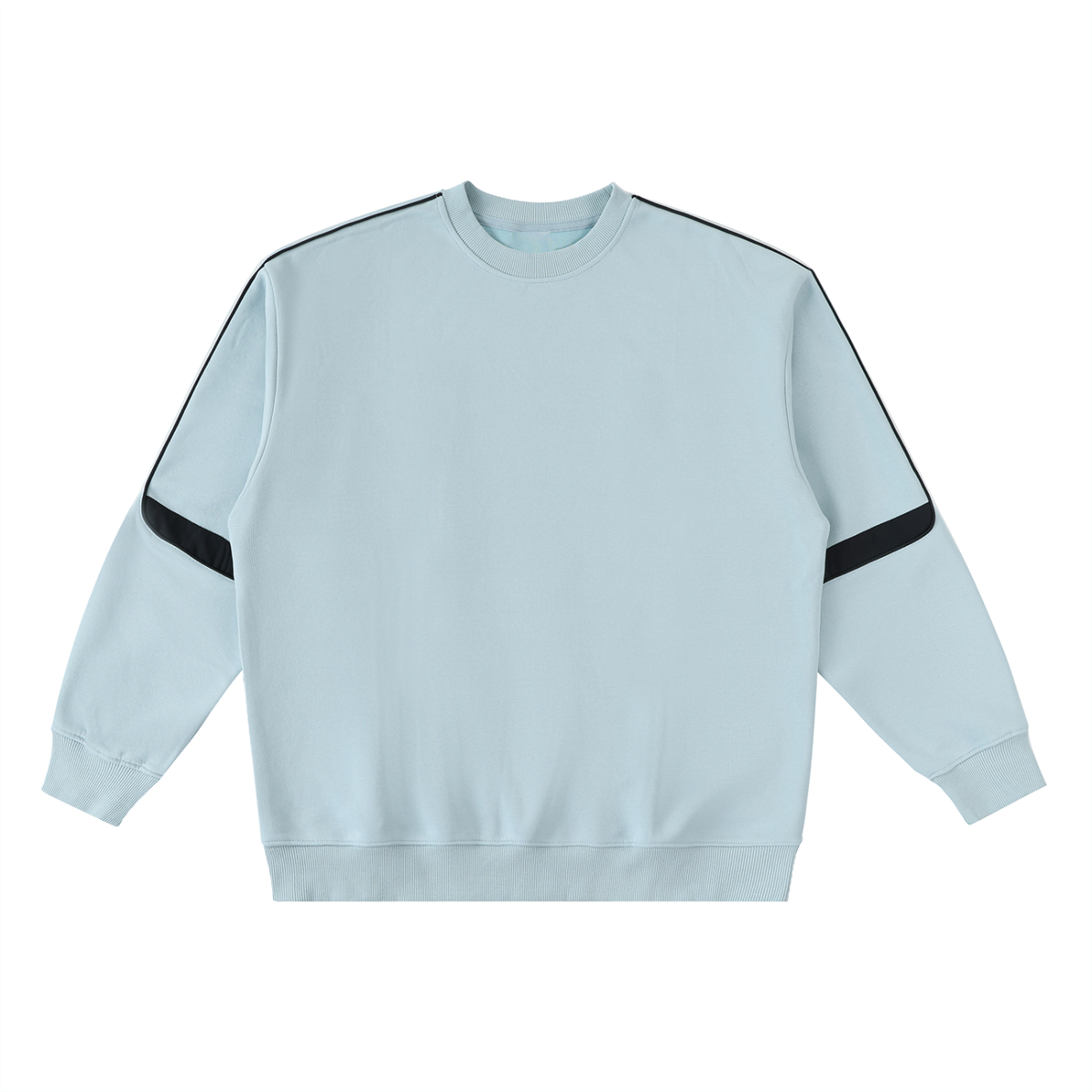 Unisex Oversized Crewneck Taped Sweatshirt in light blue
