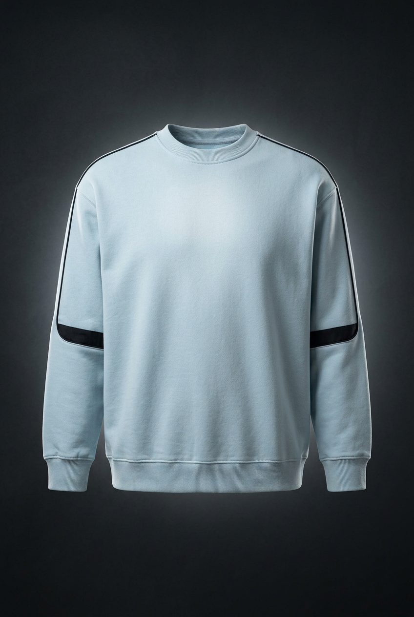 Unisex Oversized Crewneck Taped Sweatshirt